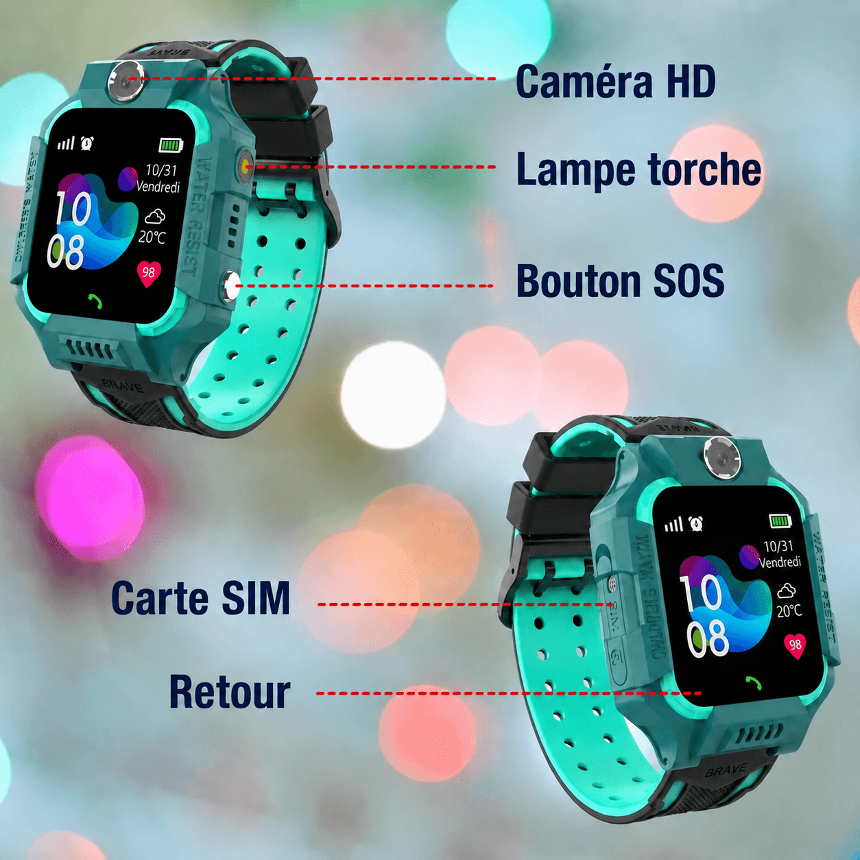 Montre Intelligente SOS pour Enfants
