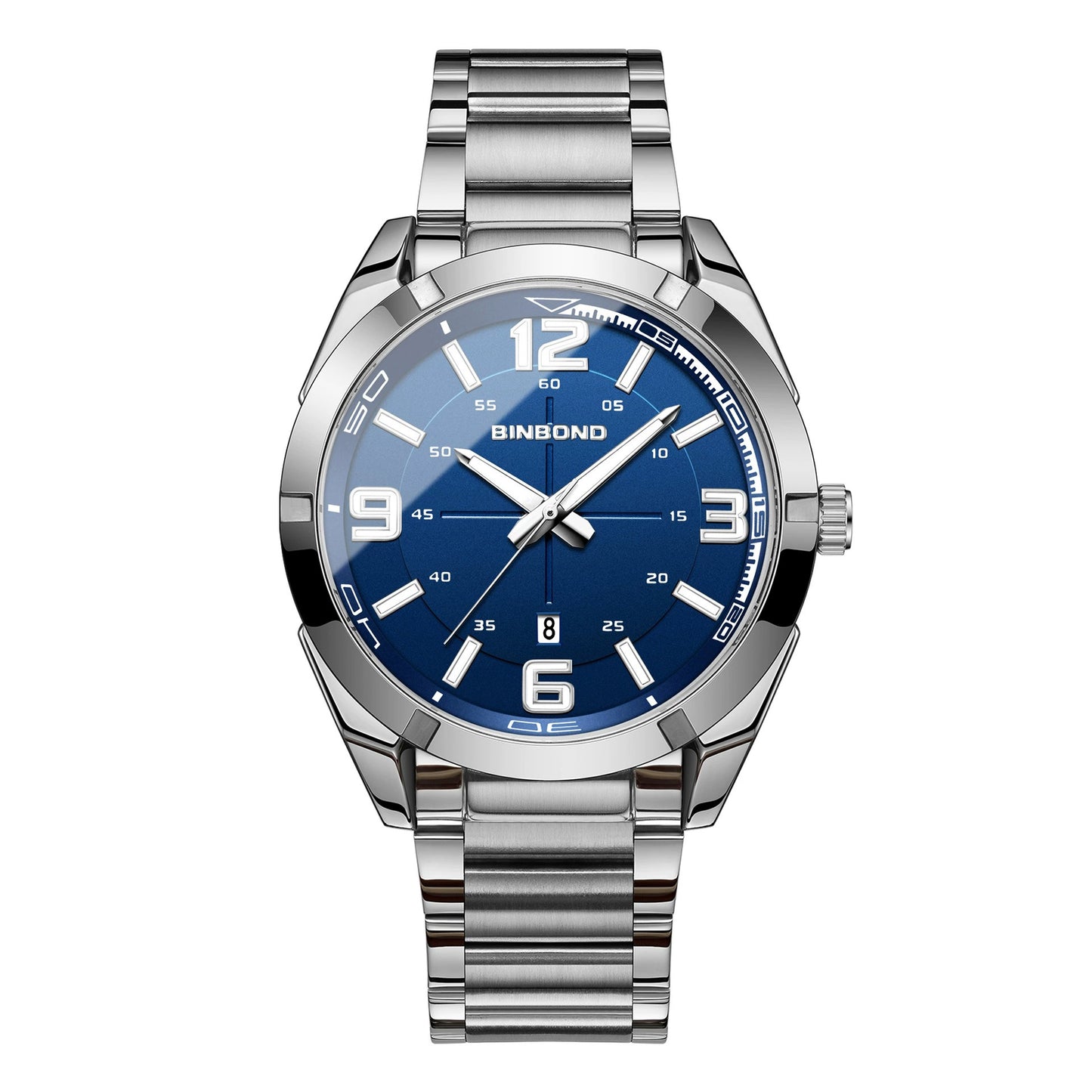 Montre Homme Prestige - Acier Inoxydable & Aiguilles Lumineuses (Édition Limitée)