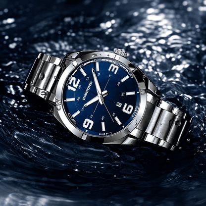 Montre Homme Prestige - Acier Inoxydable & Aiguilles Lumineuses (Édition Limitée)
