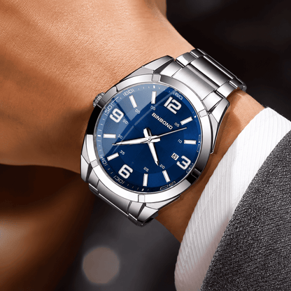 Montre Homme Prestige - Acier Inoxydable & Aiguilles Lumineuses (Édition Limitée)