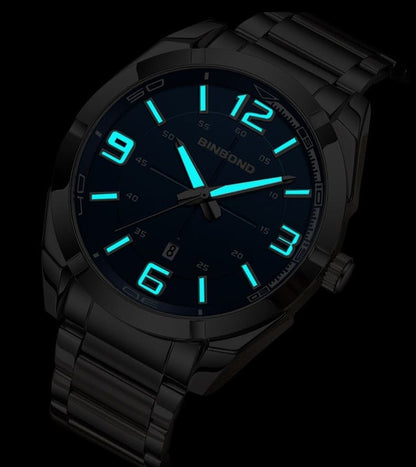 Montre Homme Prestige - Acier Inoxydable & Aiguilles Lumineuses (Édition Limitée)