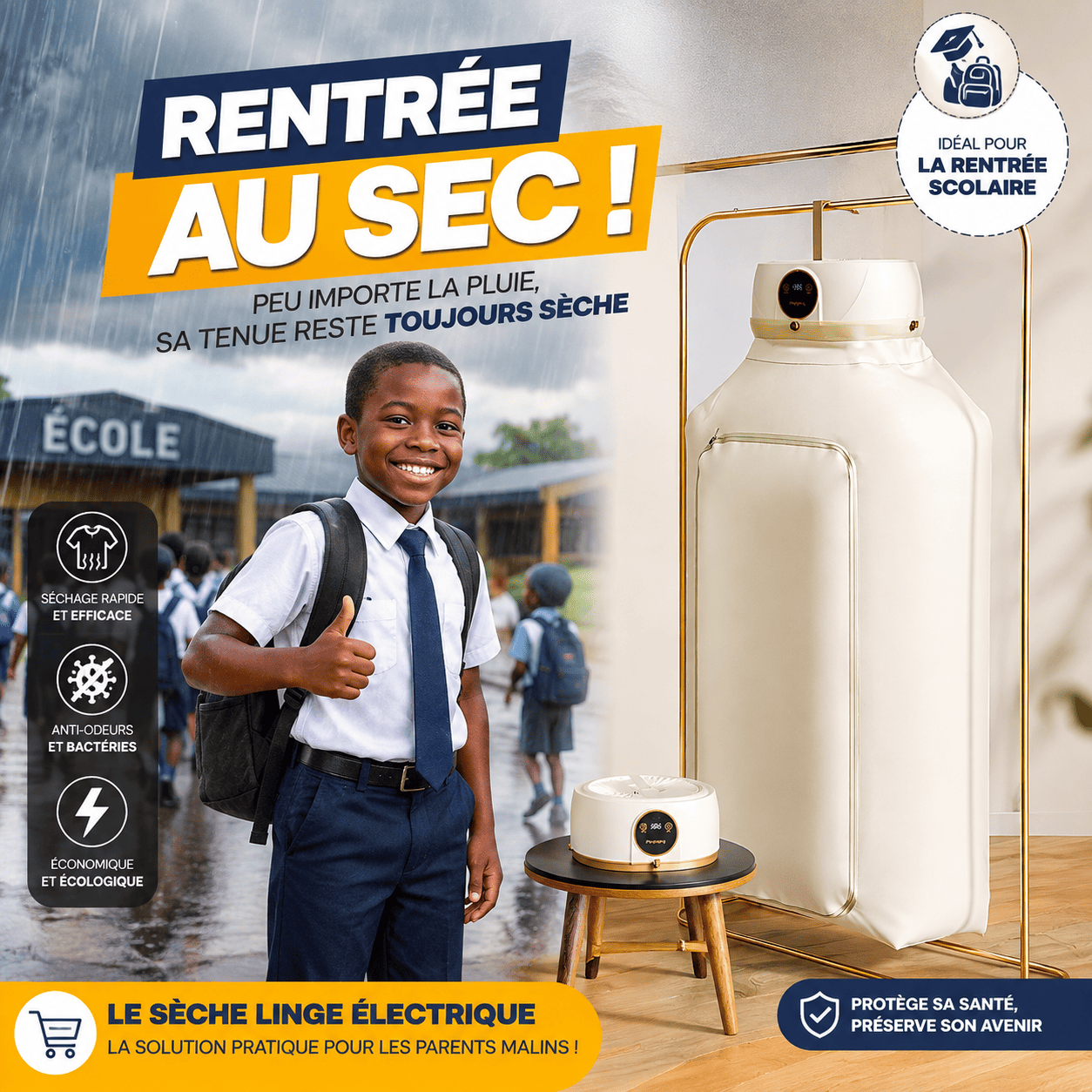 Sèche-Linge Electrique : séchez leurs tenues même quand il pleut