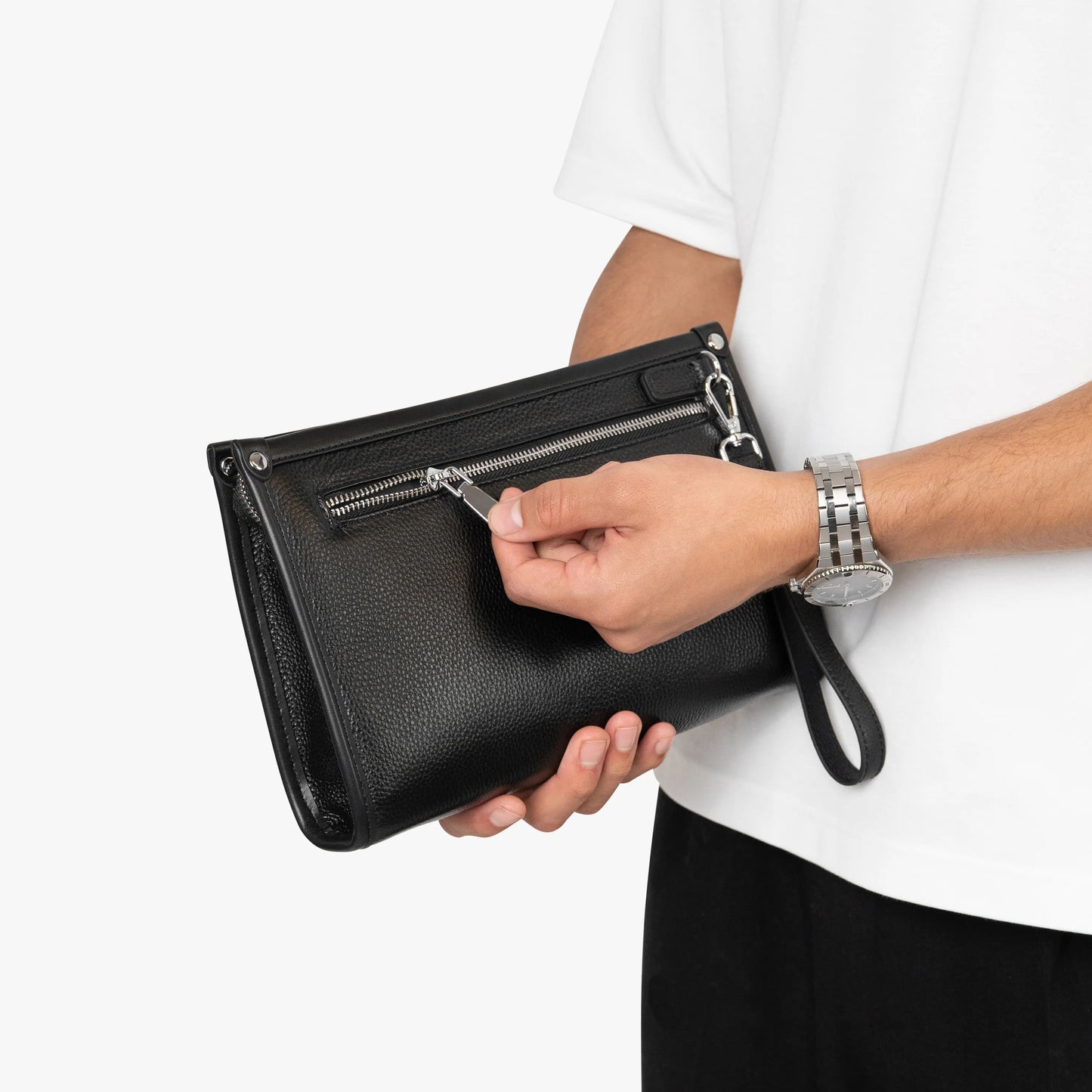 Pochette en Cuir Haut de Gamme avec Verrouillage Empreinte Digitale