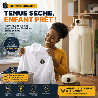 Sèche-Linge Electrique : séchez leurs tenues même quand il pleut